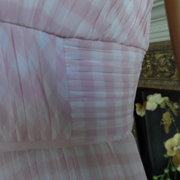 Self-Portrait Pink Gingham Midi Dress - Picture 10 of 16